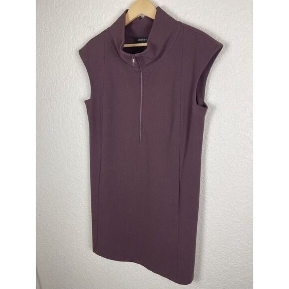 Lafayette 148 New York Womens Dress Medium Purple Eggplant‎ Office Career Fall - Picture 3 of 7